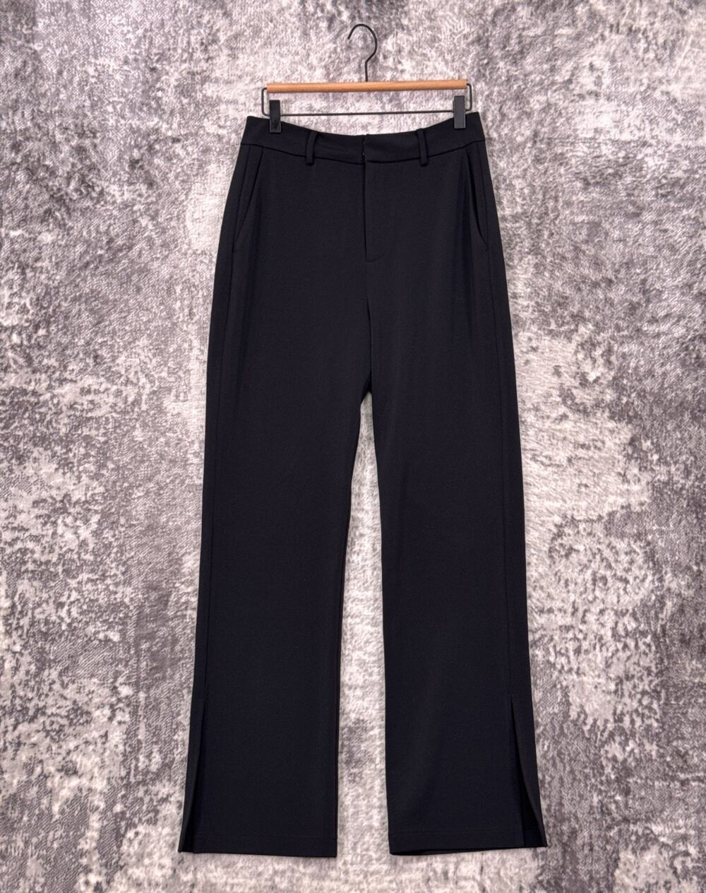 Cuts Clothing Pants 6 Womens Black Split Hem Trouser High Rise